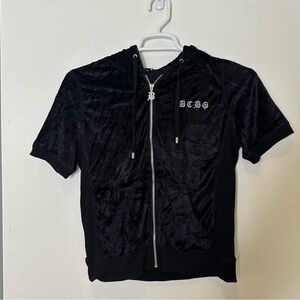 BCBGMAXARZIA vintage black rhinestone embellished top